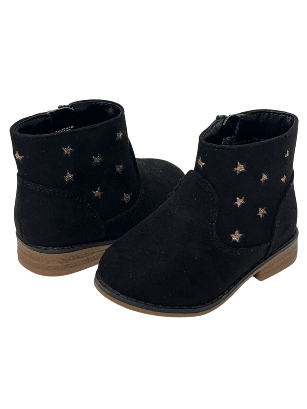 Cat & Jack Toddler Girls Black Star Print Ankle Booties Size 5